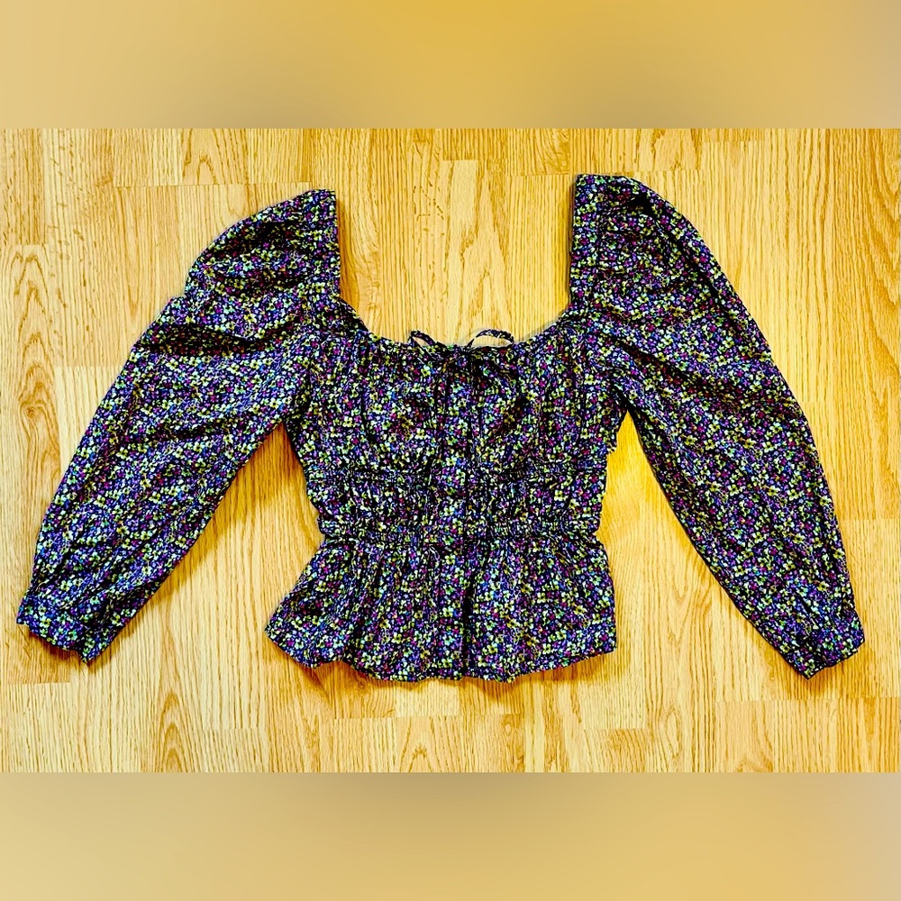 J. Crew Organic Cotton Blouse in Liberty floral print size 2